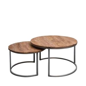 tafelsenstoelen.nl - Salontafels BR set van 2 Naturel