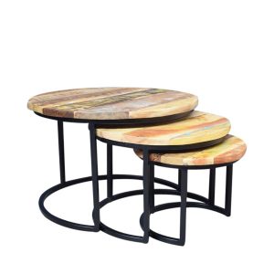 tafelsenstoelen.nl - Salontafels BR3 set van 3 Gekleurd