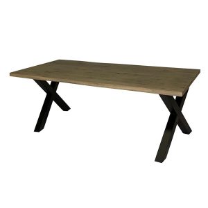 tafelsenstoelen.nl - boomstam tafel met x-poot