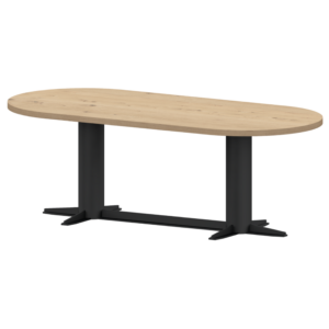 Cora-dubbel Eetkamertafel Halfrond